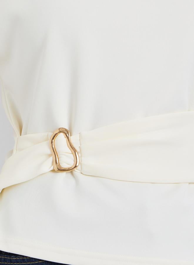 ستايلي بلوزة بتفاصيل حزام - Image 3